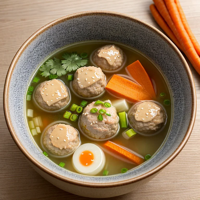 鶏ひき肉と根菜の和風スープ