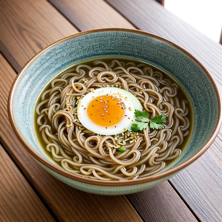 鴨肉と九条ネギの温かい蕎麦
