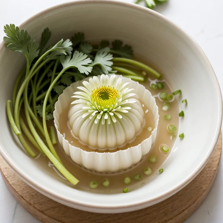 ホタテと春菊のライム蒸し