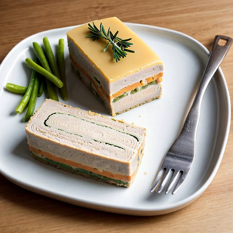 鶏ひき肉と彩り野菜の冷製テリーヌ