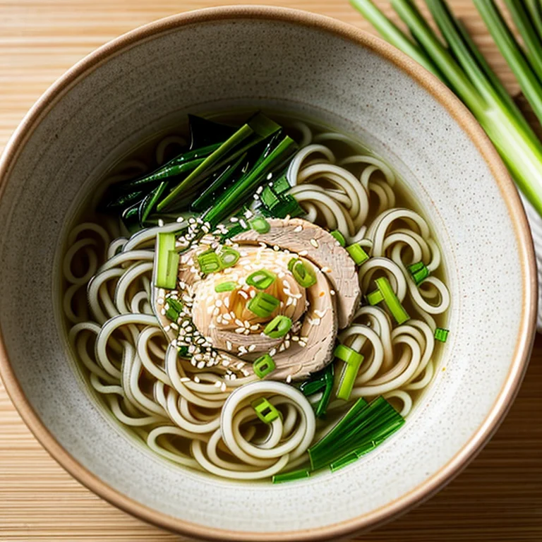 鶏肉と香味野菜の和風つゆそば